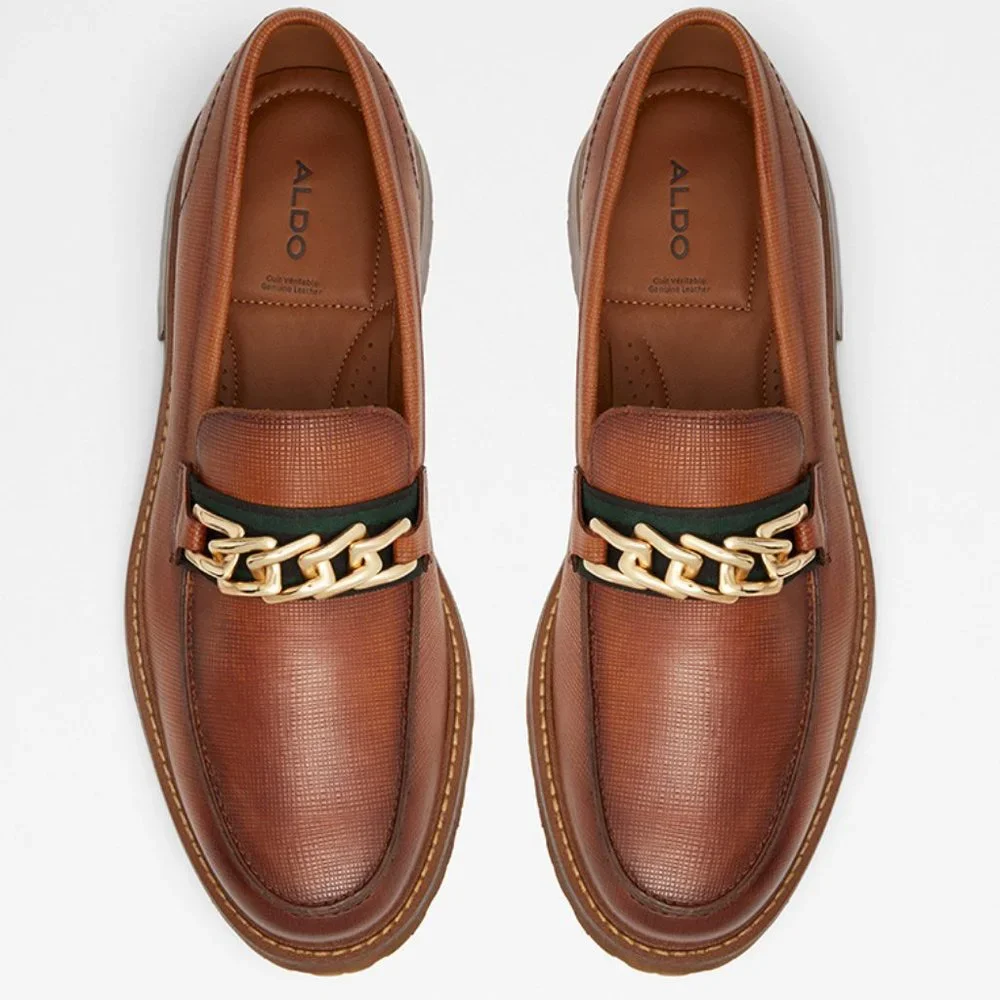 NWOB Aldo Weaver Brown Leather Loafer